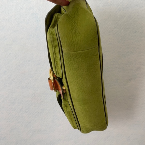 Coach Green Soft Milled Nubuc Leather Shoulder Bag - Picture 9 of 12